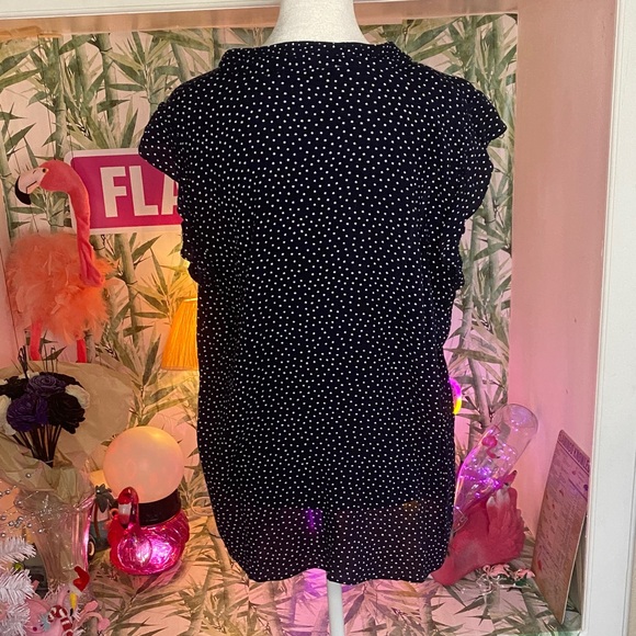 Navy Blue Polkadot Blouse from Loft - Picture 2 of 5